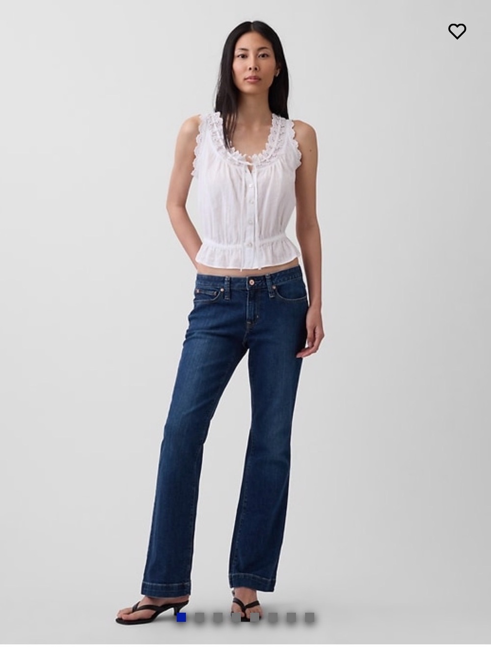 GAP Women's Reissue Long and Lean 33 (16) Tall Jeans in Dark Blue